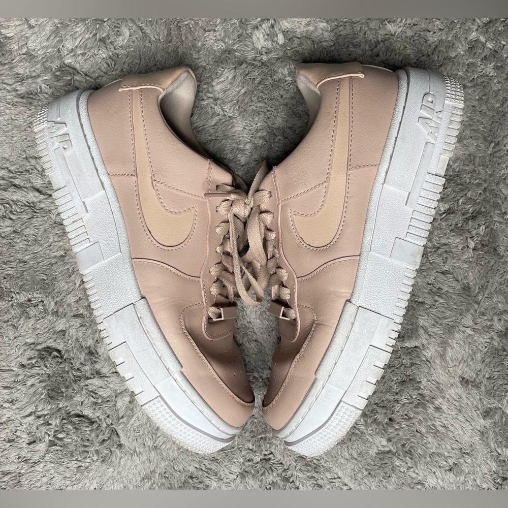 🩰Nike women's air force 1 pixel particle beige sneaker shoe size 7